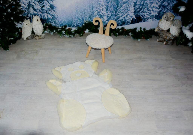 Eisbär Spielteppich für Kinder Lammfell (öko)